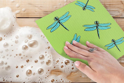 Dragonflies Dishcloths. Set of 2