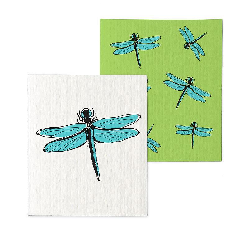 Dragonflies Dishcloths. Set of 2
