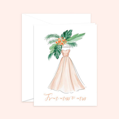 Miss to Mrs. - Bridal Shower, Newly Engaged Greeting Card