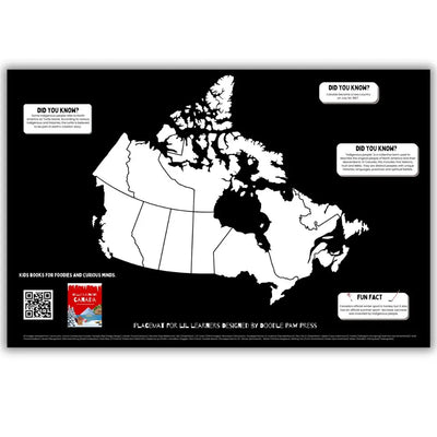 Reusable Double Sided Map of Canada Placemat For Kids