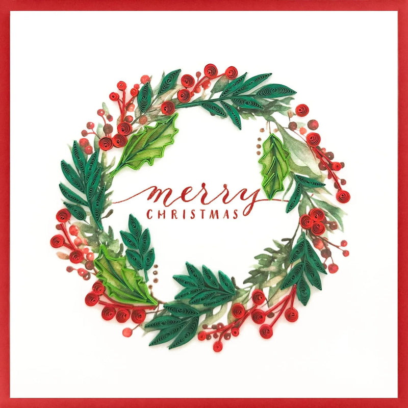 Christmas Wreath Quilling Card