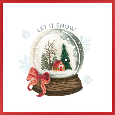 Let It Snow Globe Quilling Card