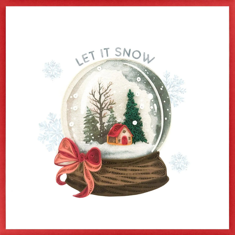 Let It Snow Globe Quilling Card