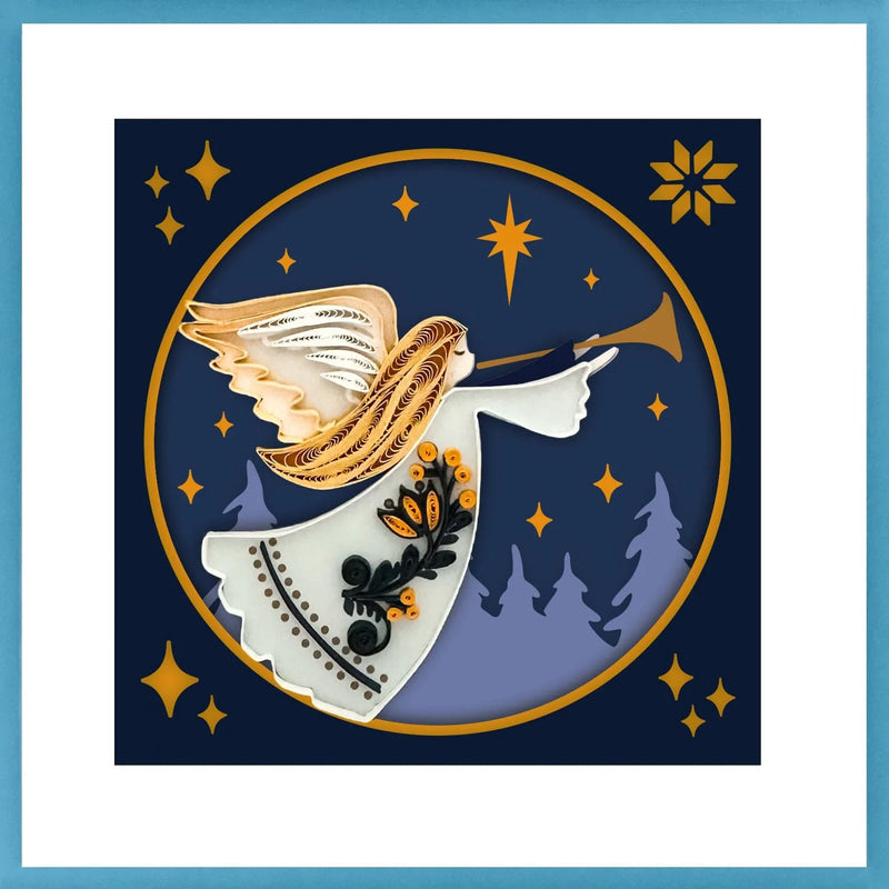 Angel Trumpeting Quilling Card