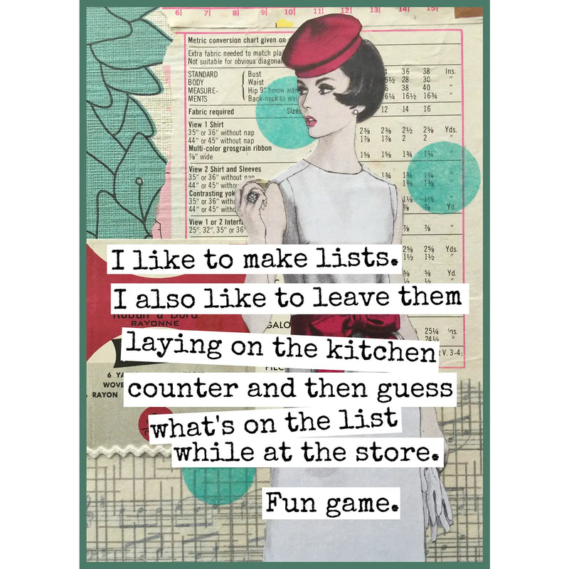 I Like To Make Lists...