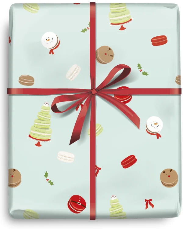 Jumbo Gift Wrap Roll, Macaron Mania toss Glitter