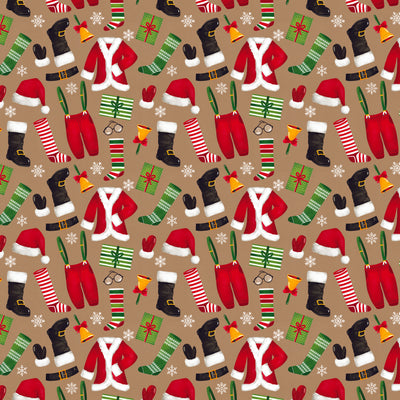Jumbo Gift Wrap Roll, Santas Wardrobe
