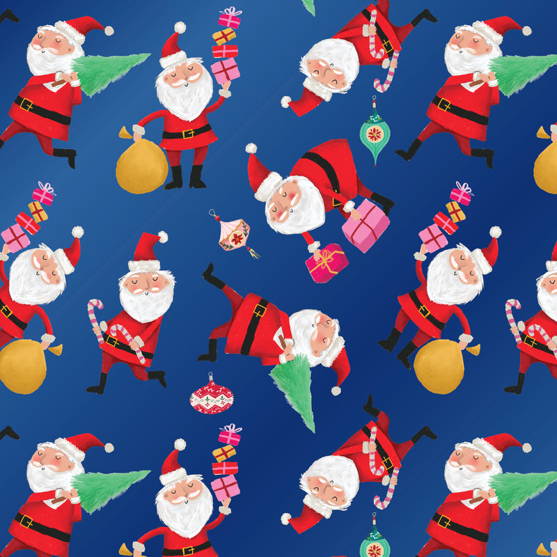 Jumbo Gift Wrap Roll, Santas Folly