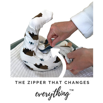 Little Grizzle - Babysuit - Footed- Zippy Jamz