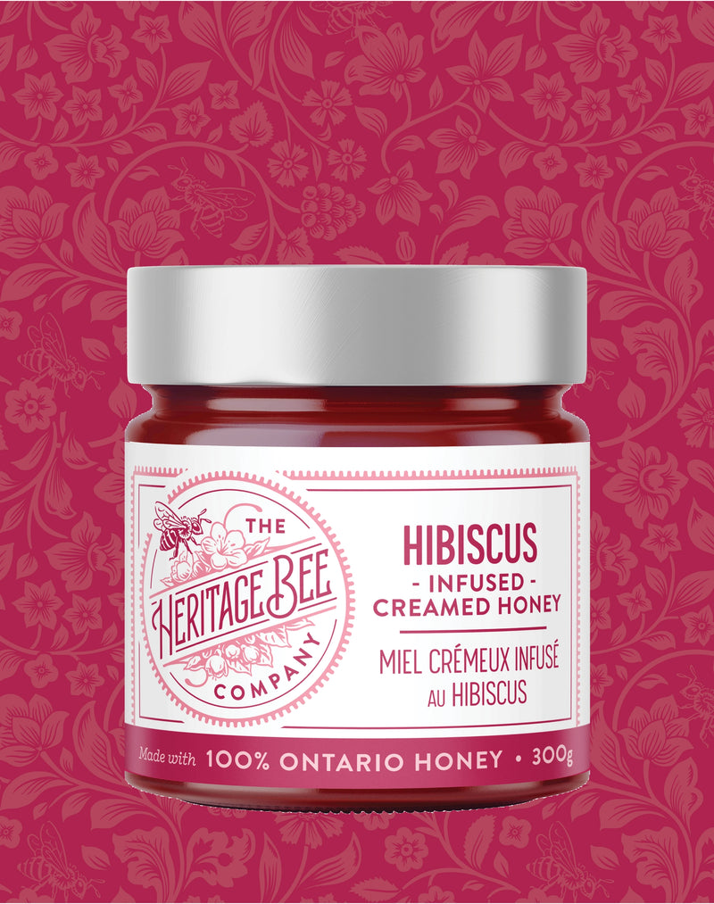 Hibiscus Creamed Honey- Made in Ontario