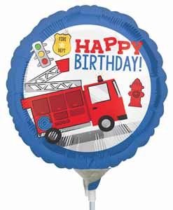 9" Happy Birthday Fire Truck - Lemon And Lavender Toronto