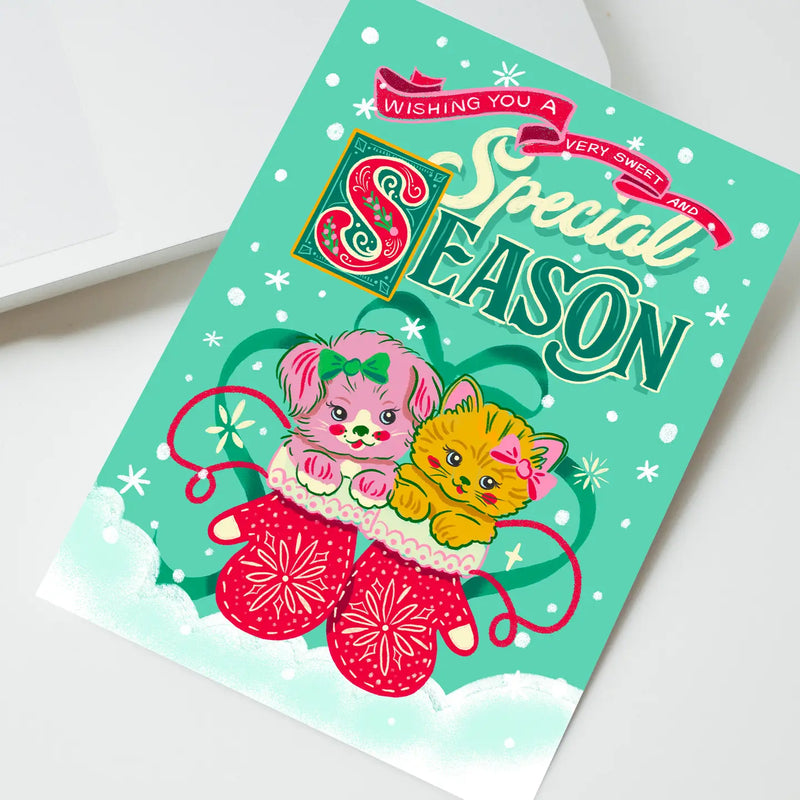 Sweet & Special Season - Puppy & Kitten Card
