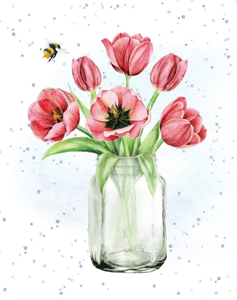 Enclosure Card-Jar of Tulips