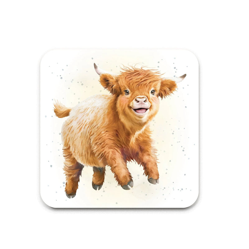 Hailey the HighlandCow Coaster Set of 4
