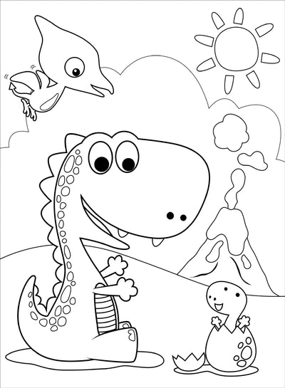Dinosaurs Coloring Book!