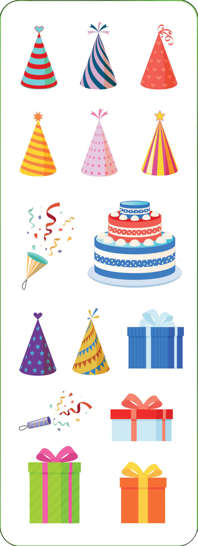 Birthday Sticker Set - 100 Stickers