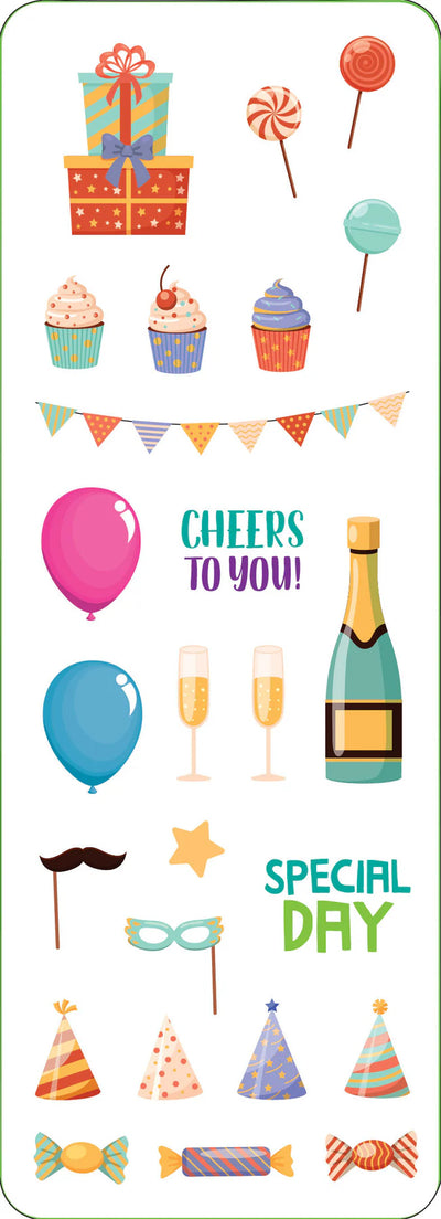 Birthday Sticker Set - 100 Stickers