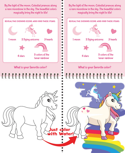 Color With Water - Unicorns