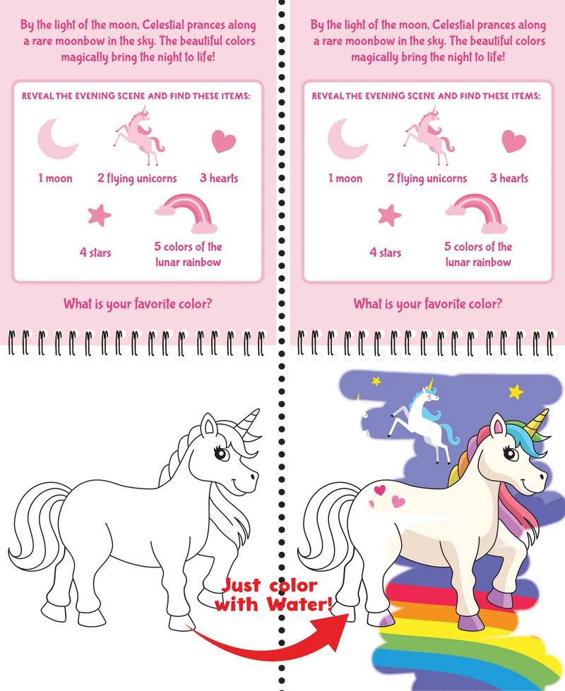 Color With Water - Unicorns