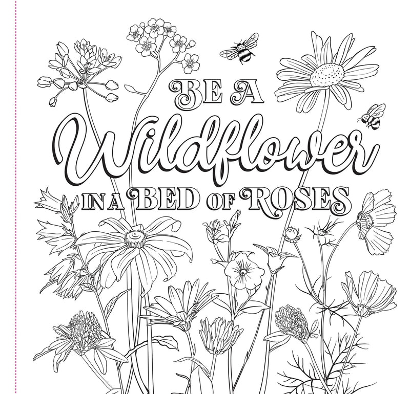 Wildflowers Adult Coloring Book