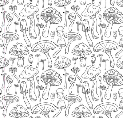 Mushrooms Adult Coloring Book