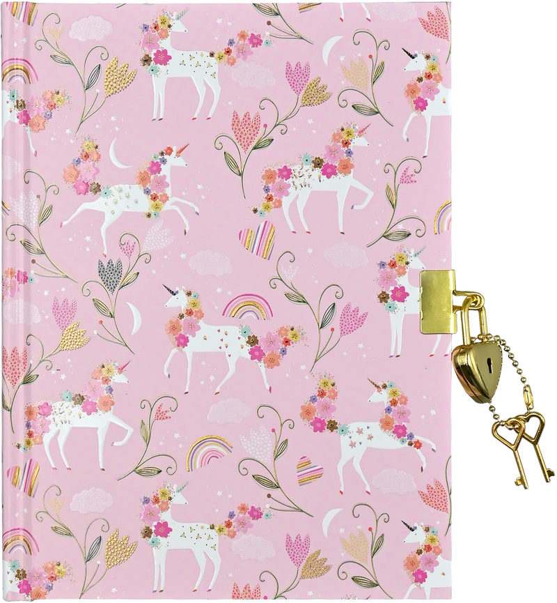 Unicorn Blooms Locking Journal