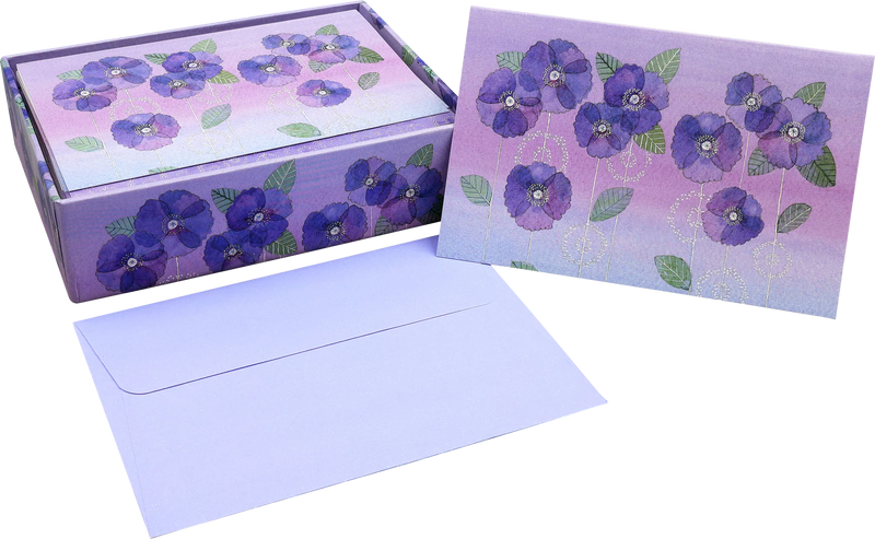 Watercolor Violets Note Cards