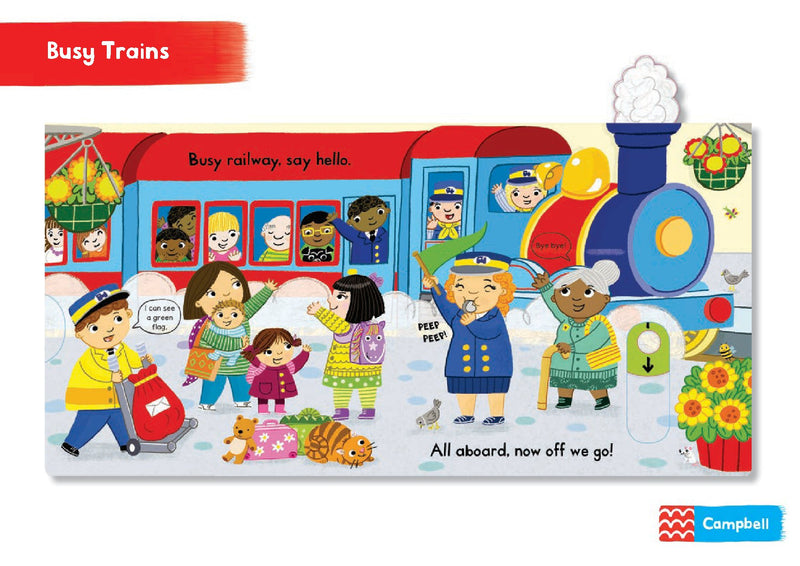 Busy Trains Board Book