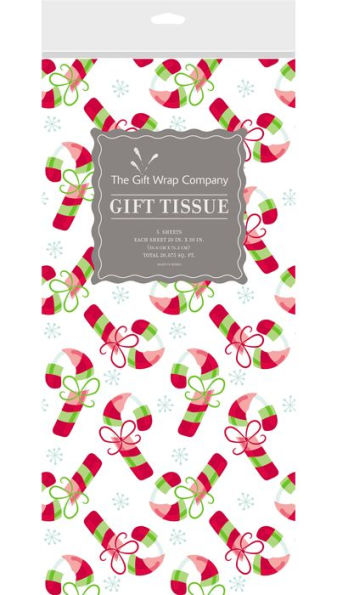 Tissue Candy Cane Christmas