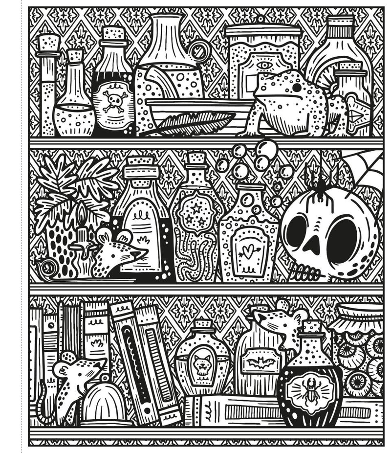 Halloween Magic Painting Book