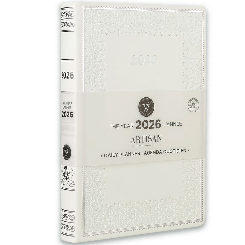 2026 White Artisan Daily Planner