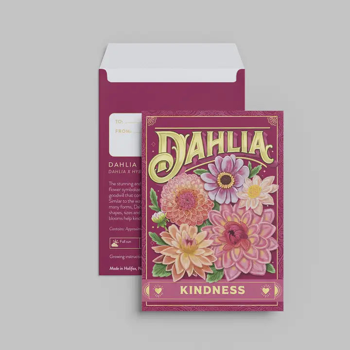 Dahlia (Kindness) - Floriography Seed Packet