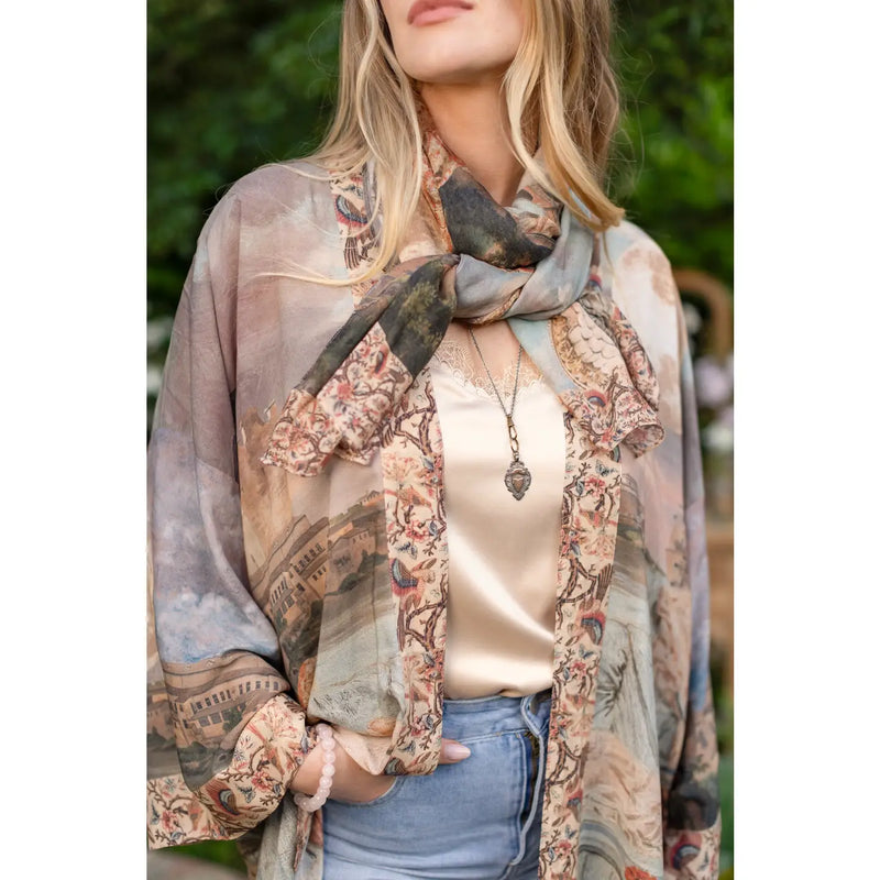 Imaginarium Scarf with Moon and Dreamscape Print🌙