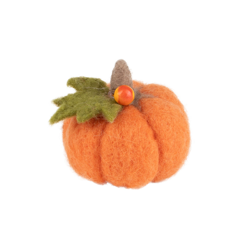 Orange felt pumpkin