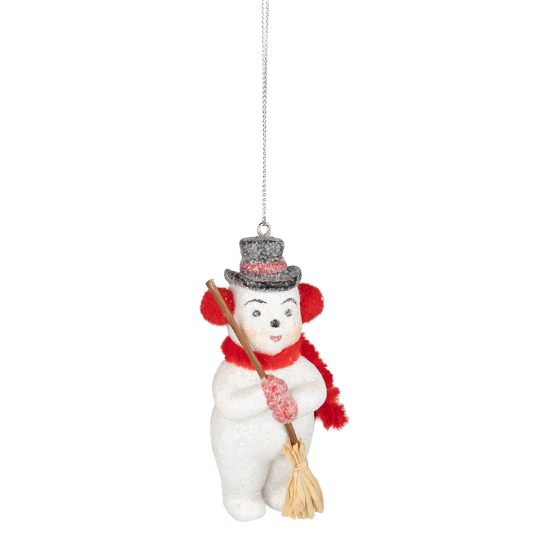 Snowman with Scarf & Mitts Resin Ornament