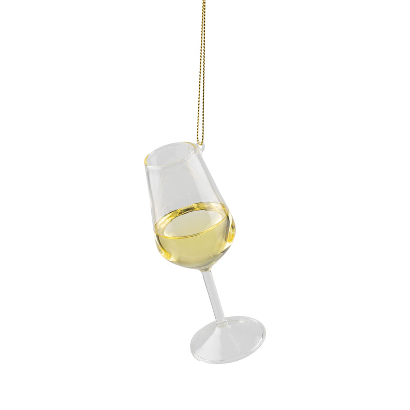 Glass White Wine Ornament