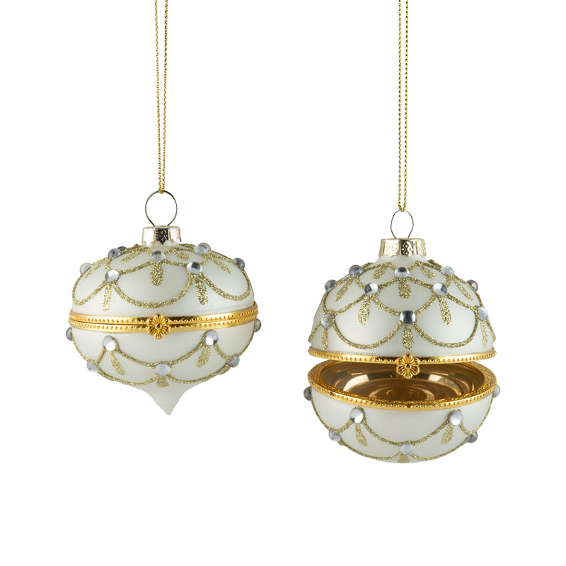 Glass Hinged Vintage Ornament