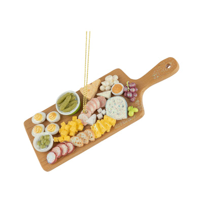 Painted resin hors d'oeuvres tray ornament