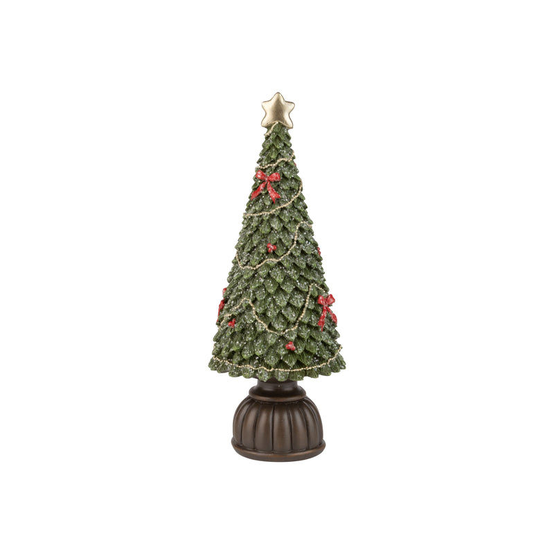 Christmas tree table piece with Red Bows