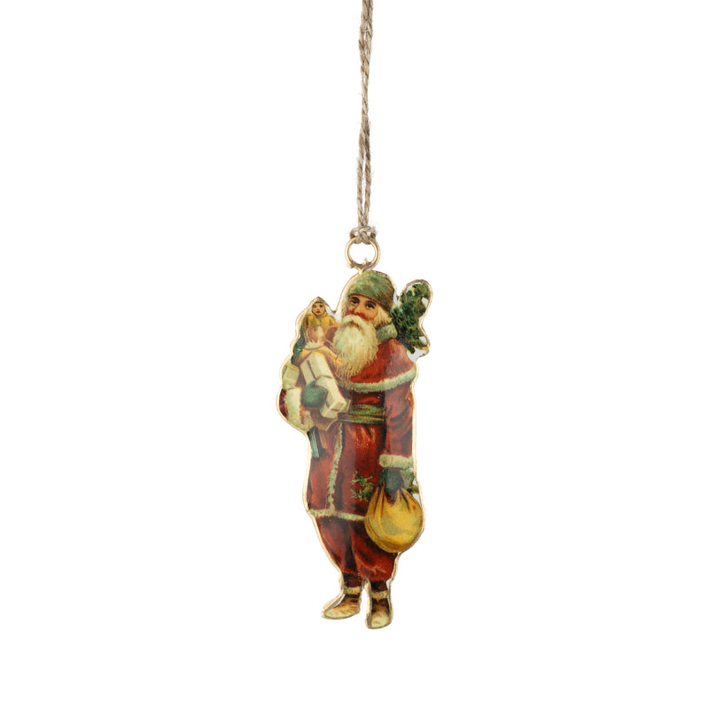 Vintage Santa holding Gifts