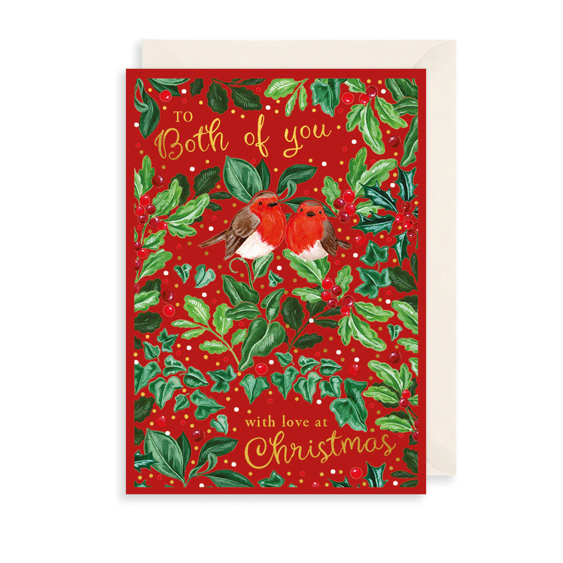 Both of You Robins Christmas Card