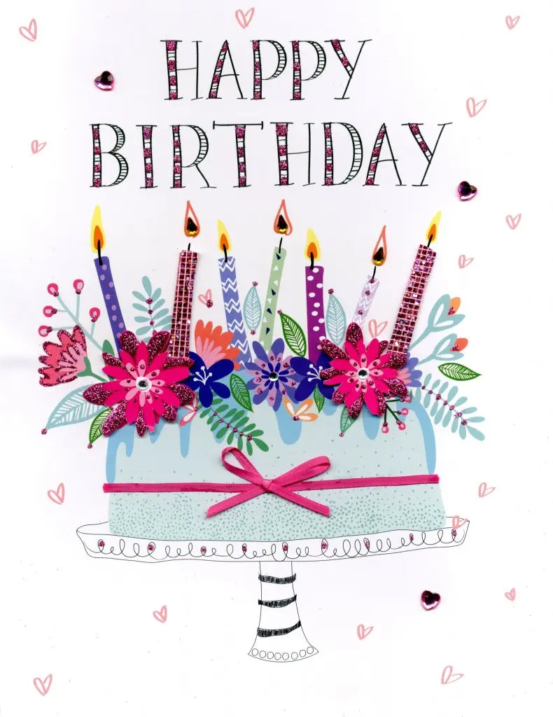 Jumbo Birthday Cake Card with Candles