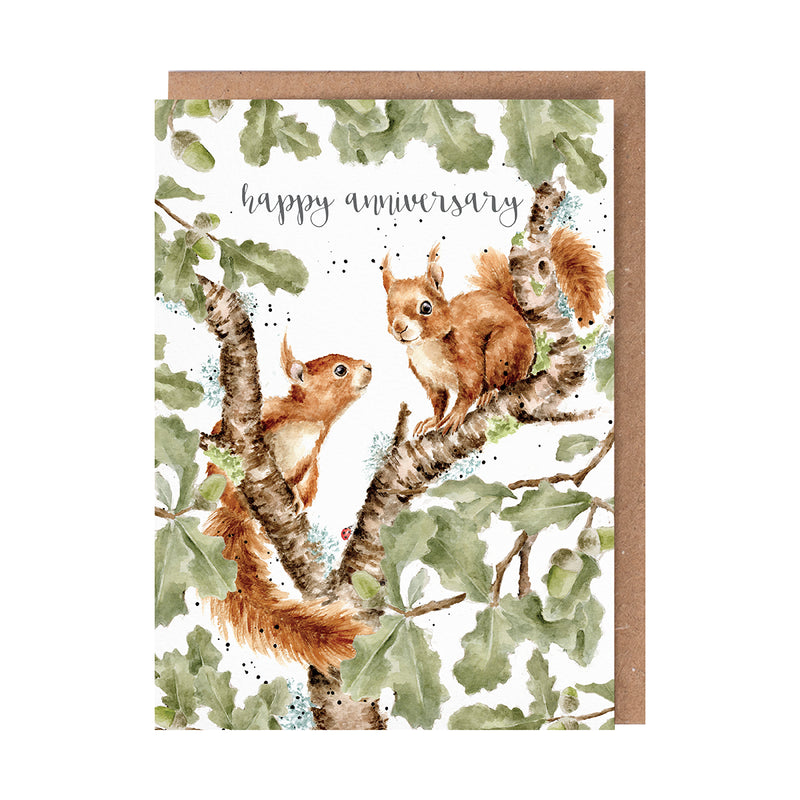 Another Year Squirreling Around Anniversary Card