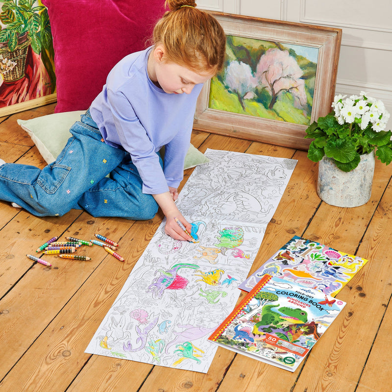 Fold-Out Coloring Book - Dinosaurs Abound