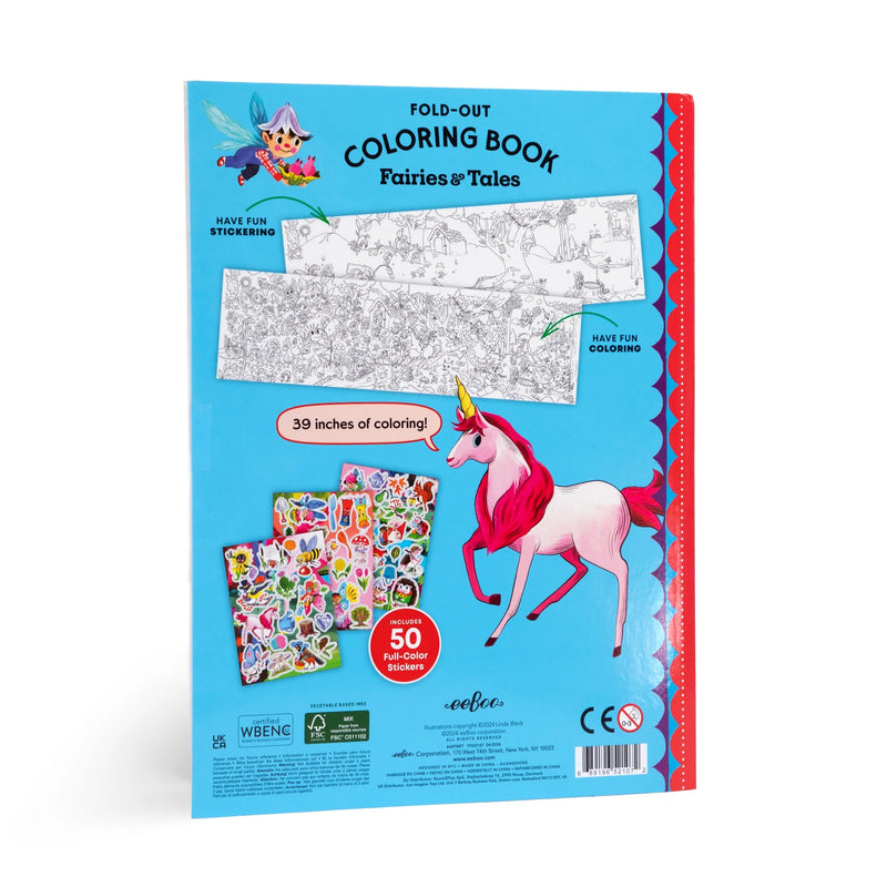 Fold-Out Coloring Book - Fairies and Tales