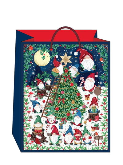 Christmas Gnomes Large Gift Bag