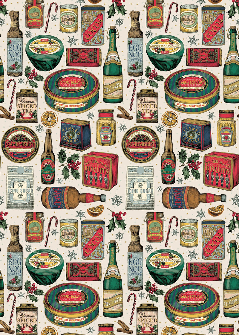 Vintage food Gift Wrap Roll