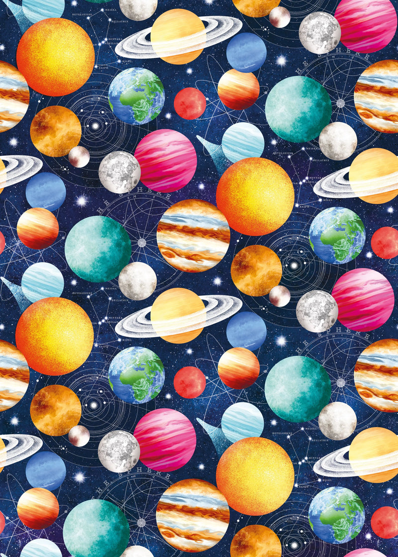 Planets wrapping paper Gift Wrap Roll