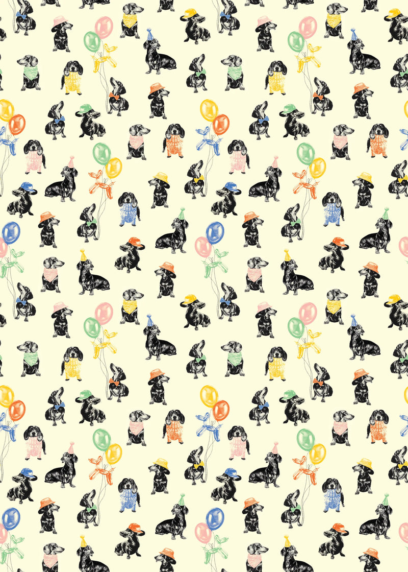 Dogs and Balloons Gift Wrap Roll