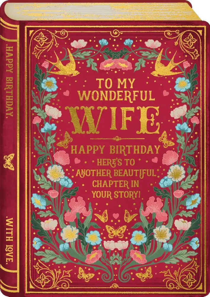 To my wonderful wife happy birthday here’s to another beautiful chapter in your story Card